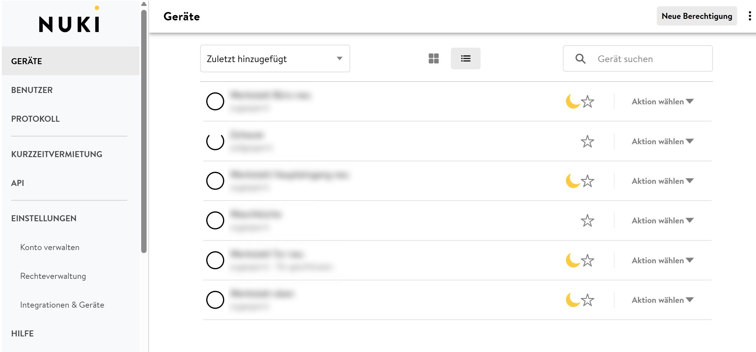 4 Übersicht Nuki Web